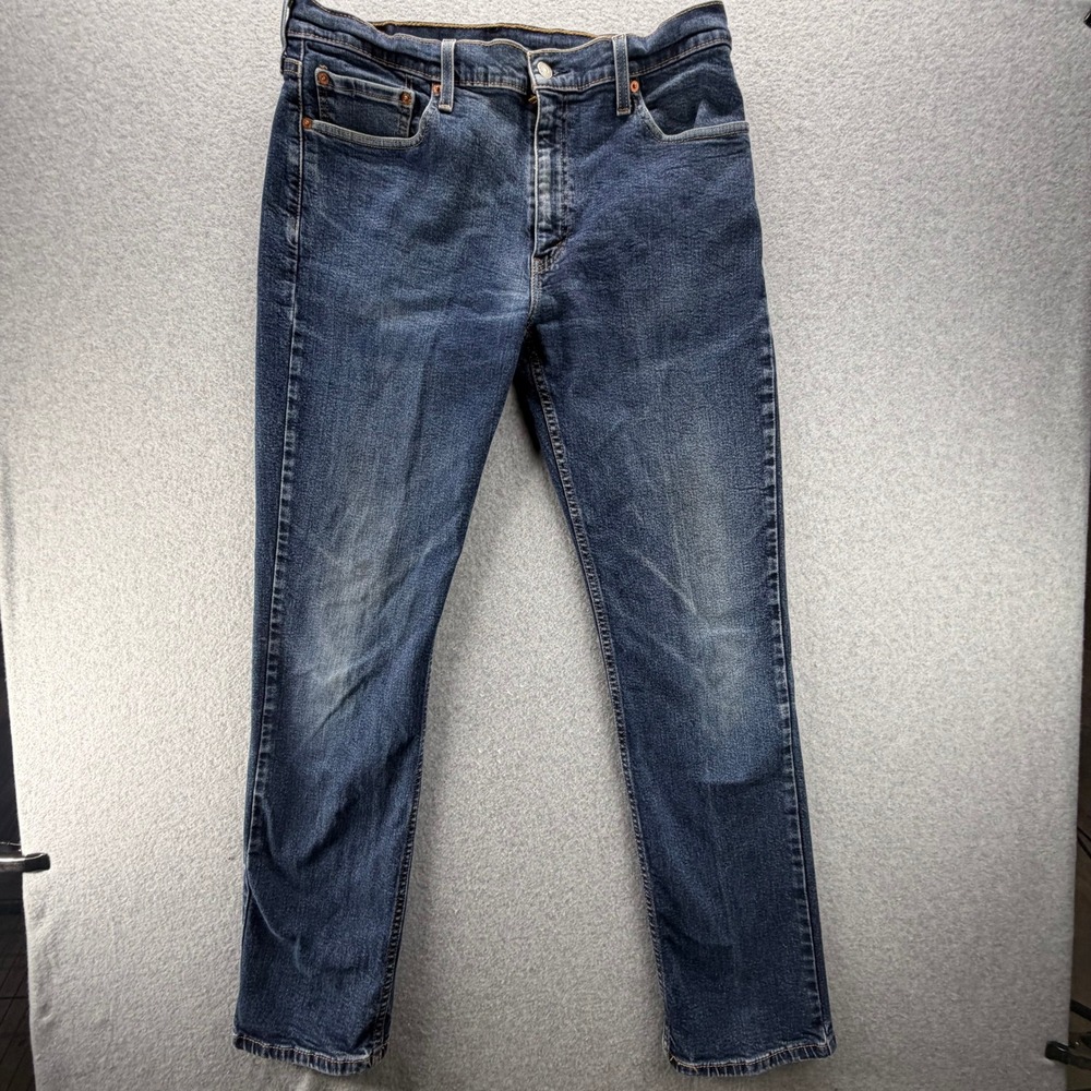 Levis 514 Straight Leg Mens Jeans 36x34 Blue Medium Wash Denim Classic Fit‎